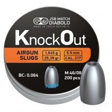 JSB Knockout Slug .217 Pellets 5.50mm .22 calibre 25.39gr Tins of 200